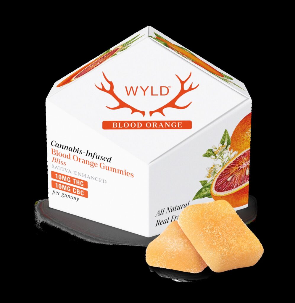 WYLD 100MG 1:1 THC/CBC BLOOD ORANGE 10PK GUMMIES - SATIVA