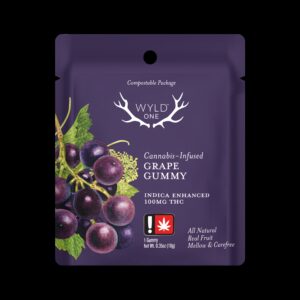 WYLD | 100MG | GRAPE SINGLE GUMMY - INDICA