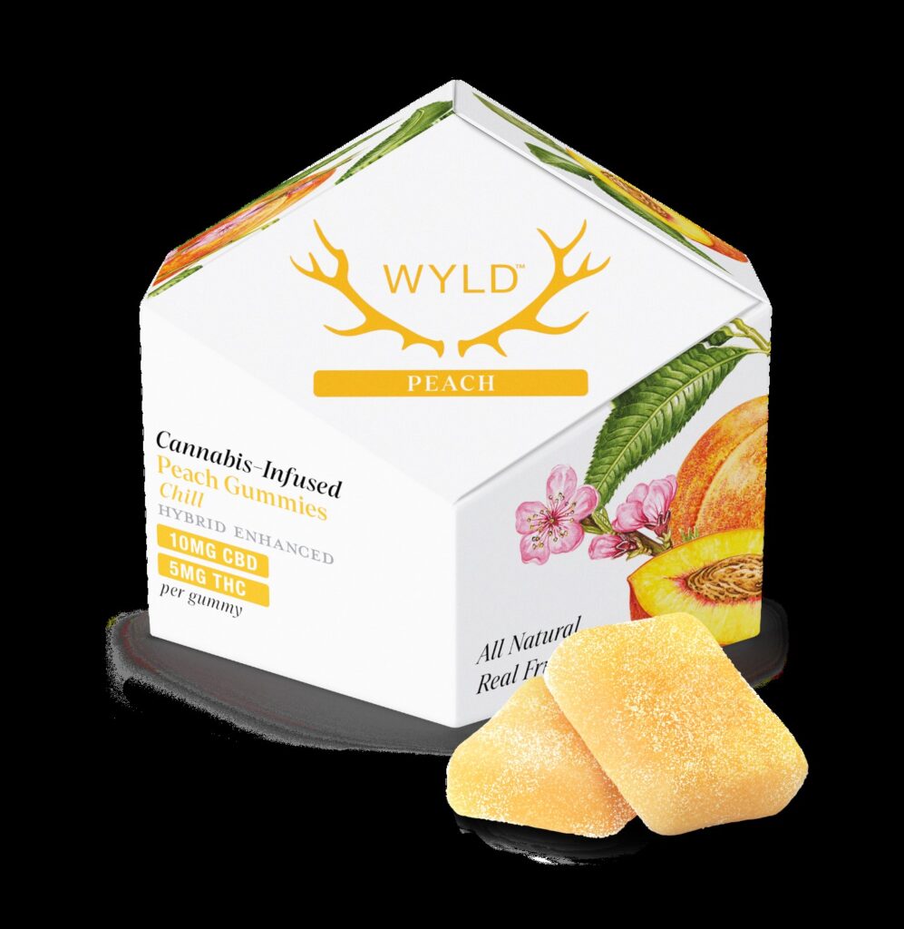 WYLD 100MG 2:1 CBD/THC PEACH 10PK GUMMIES - HYBRID