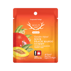 Sour Peach Mango | THC | Single Gummy | Hybrid