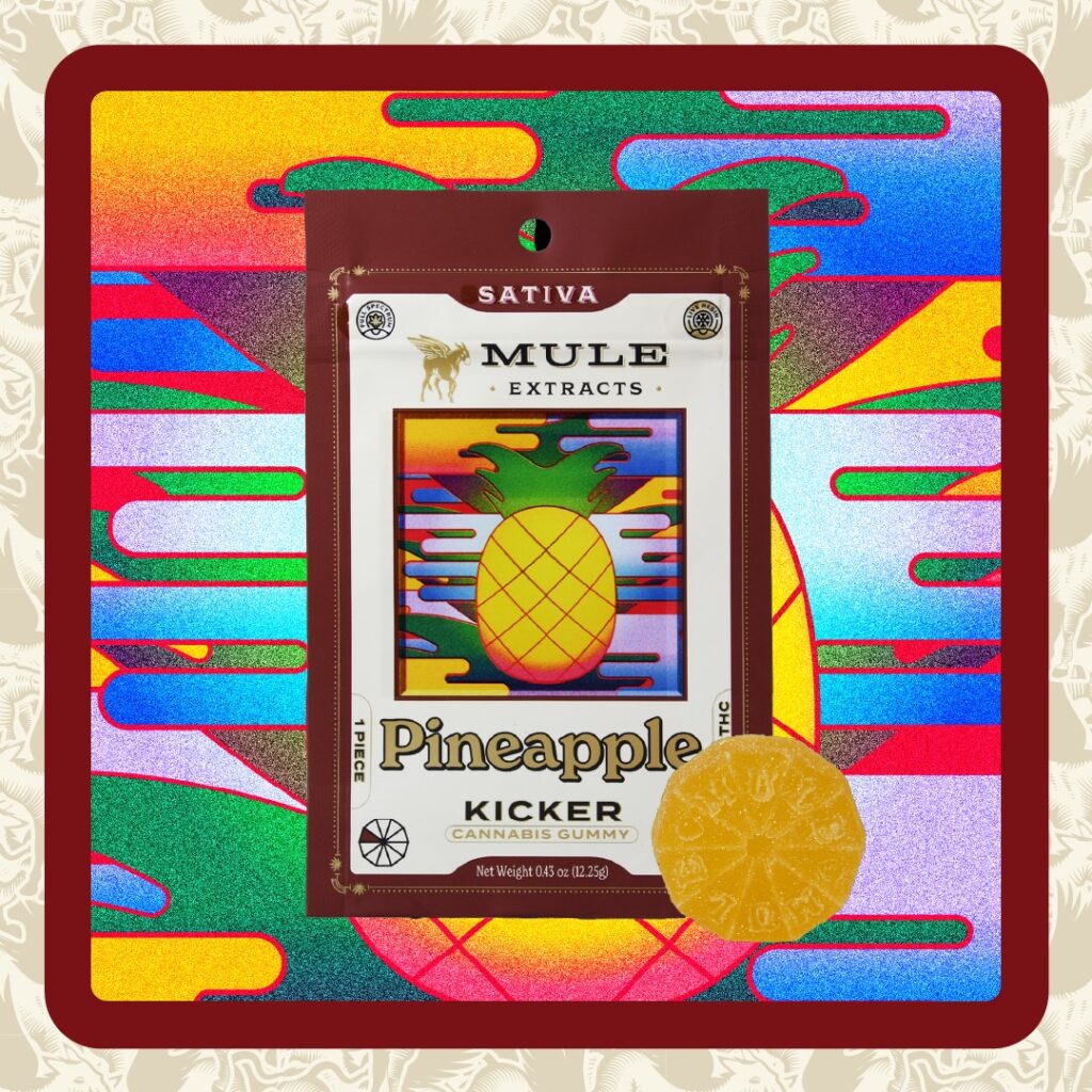 MULE 100MG PINEAPPLE GUMMY - SATIVA