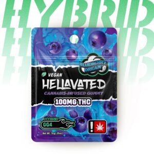 HELLAVATED 100MG BLUEBERRY DREAM SINGLE GUMMY - HYBRID