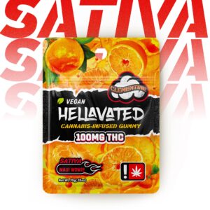 HELLAVATED 100MG CLEMENTINE SINGLE GUMMY - SATIVA