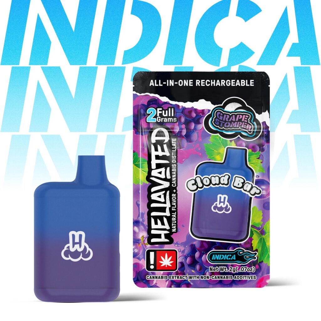 HELLAVATED 2G GRAPE STOMPER AIO CLOUD BAR - INDICA