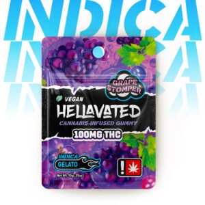 HELLAVATED 100MG GRAPE STOMPER SINGLE GUMMY - INDICA
