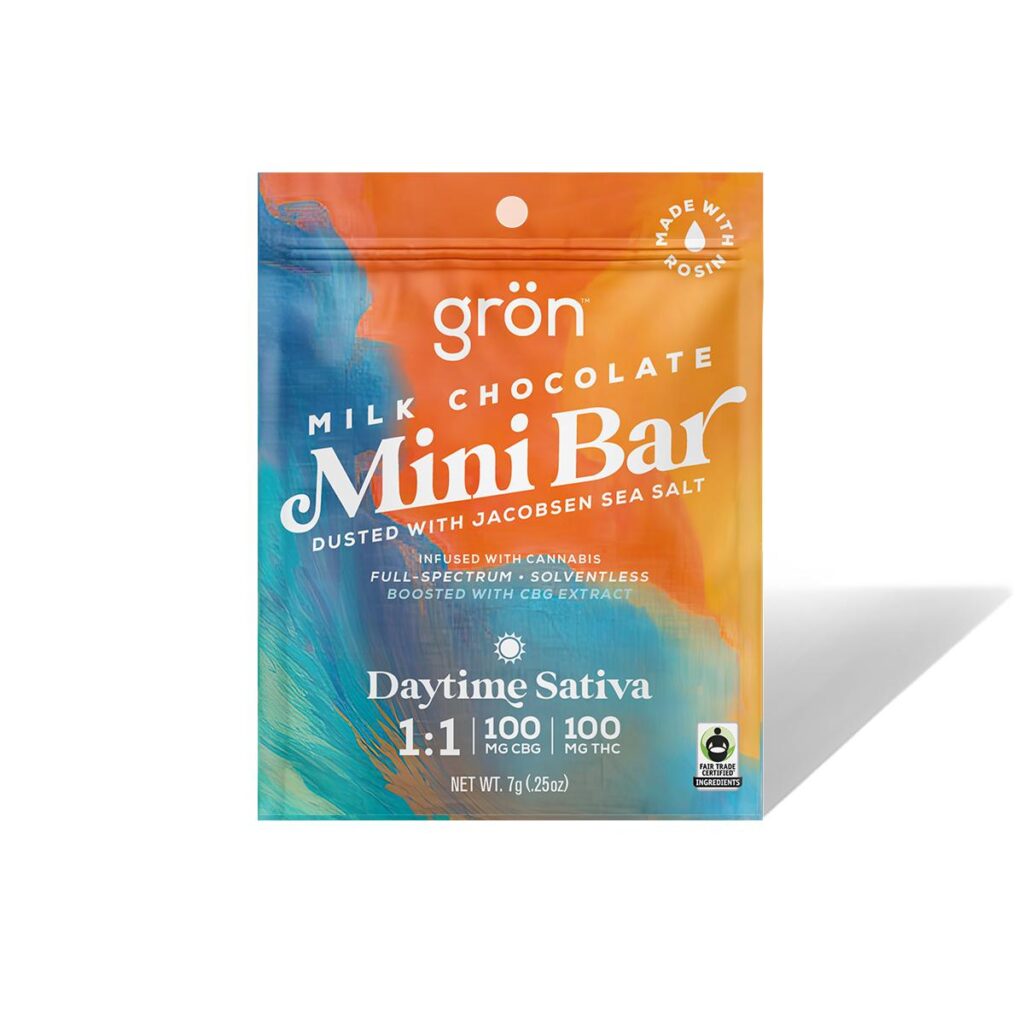 GRON 100MG 1:1 THC/CBG MINI MILK CHOCOLATE BAR - SATIVA