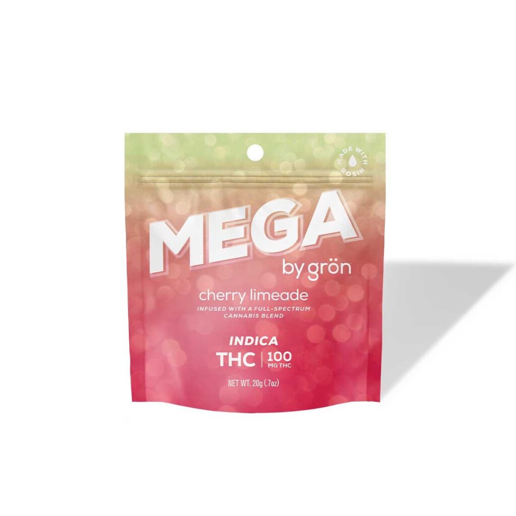 GRON 100MG CHERRY LIMEADE MEGA PEARL GUMMY - INDICA