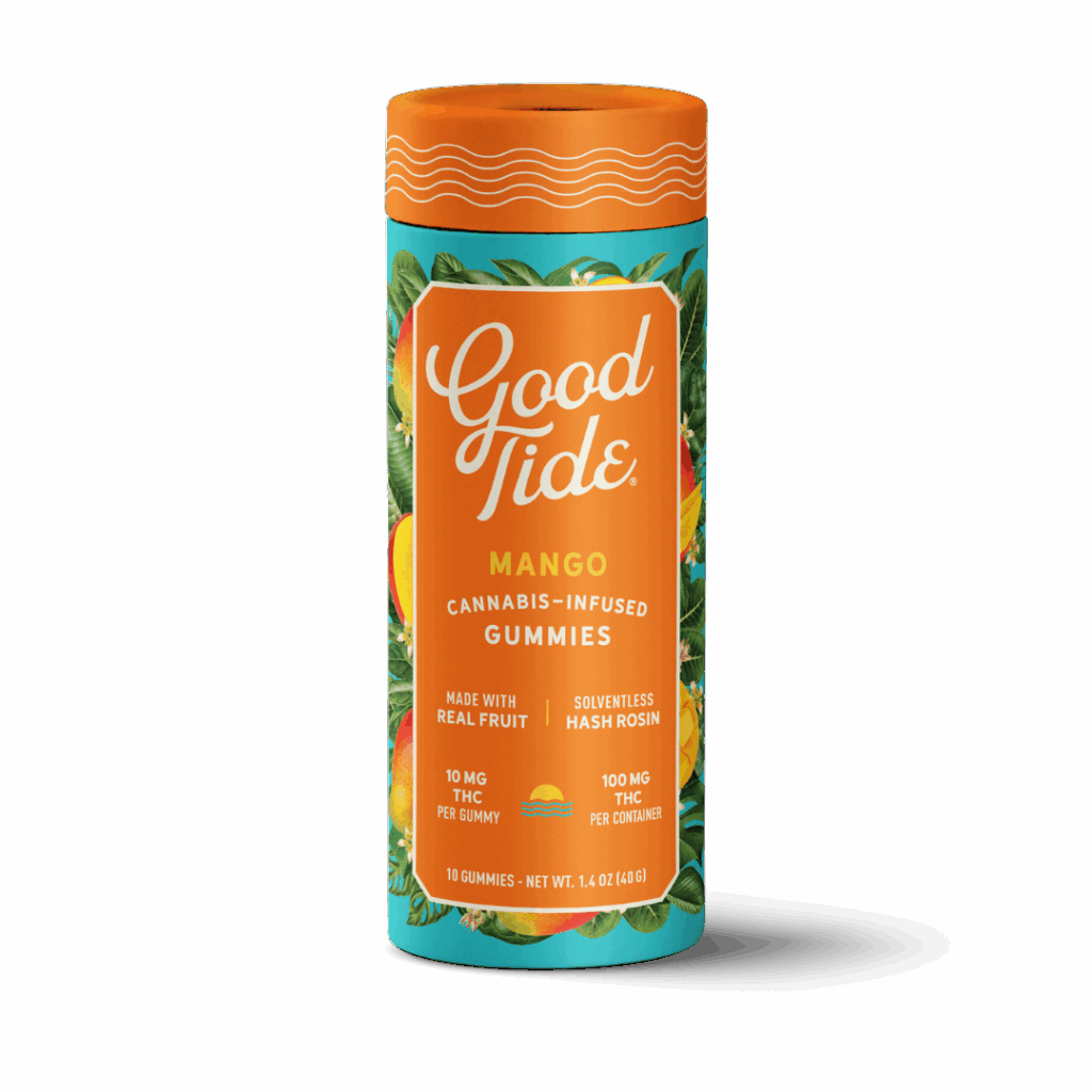 GOODTIDE 100MG MANGO ROSIN 10PK GUMMIES - INDICA