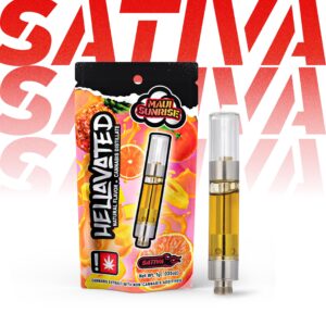 HELLAVATED 1G MAUI SUNRISE FLAVORED DISTILLATE CARTRIDGE - SATIVA