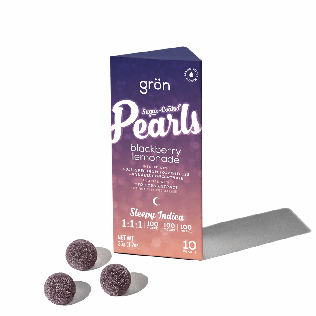 GRON 100MG 1:1:1 THC/CBD/CBN BLACKBERRY LEMONADE 10PK PEARLS – INDICA