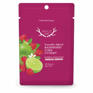 WYLD | 100MG | THC:CBD RASP LIME SINGLE GUMMY - HYBRID