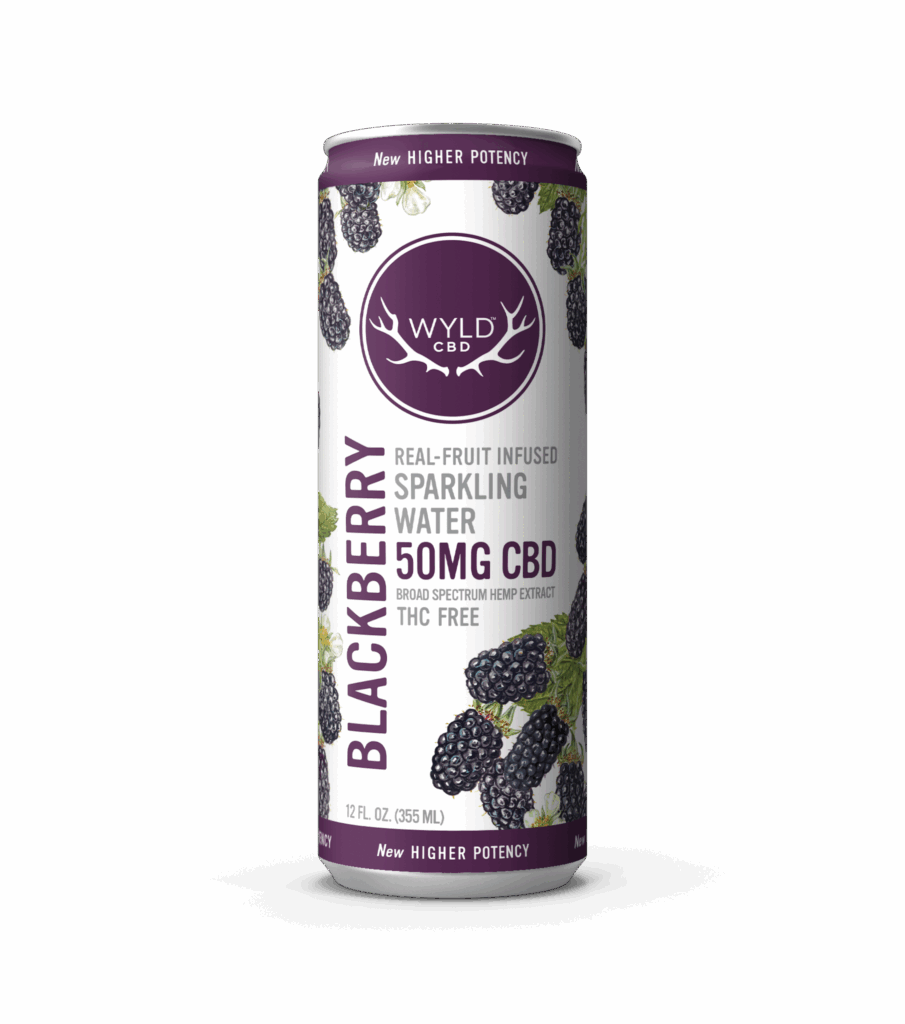 WYLD 50MG CBD BLACKBERRY HEMP SELTZER