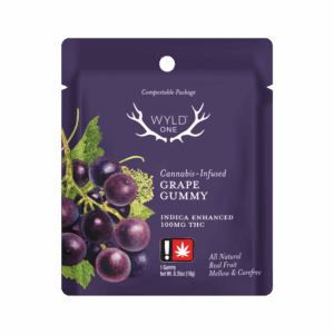 WYLD | 100MG | GRAPE SINGLE GUMMY - INDICA
