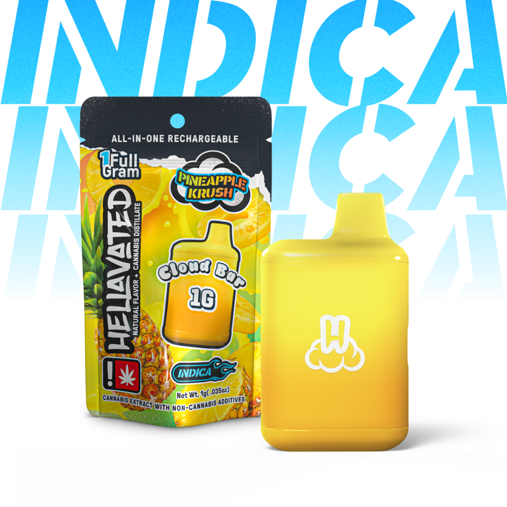 HELLAVATED 1G PINEAPPLE KRUSH CLOUD BAR - INDICA