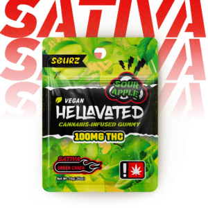 AVITAS | 100MG | HELLAVATED THC SOUR APPLE SINGLE GUMMYSour Applez | THC | Single Gummy - HYBRID