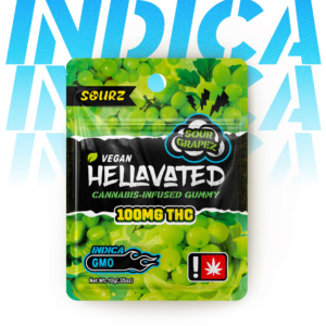 AVITAS | 100MG | HELLAVATED SOUR GRAPE STOMPER SINGLE GUMMYSour Grapez | THC | Single Gummy - INDICA