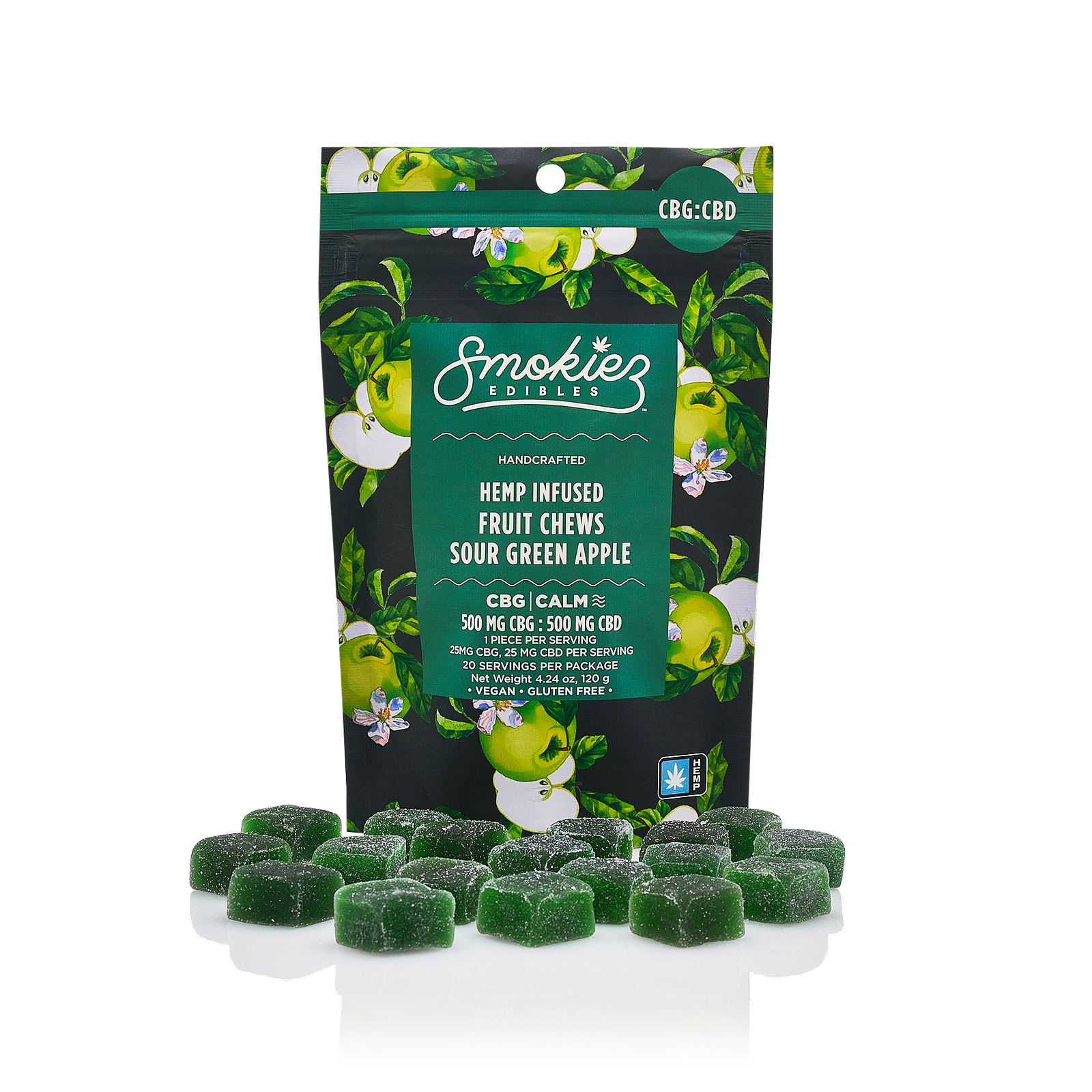 Sour Green Apple | 1:1 500mg | CBD:CBG | 4.24oz