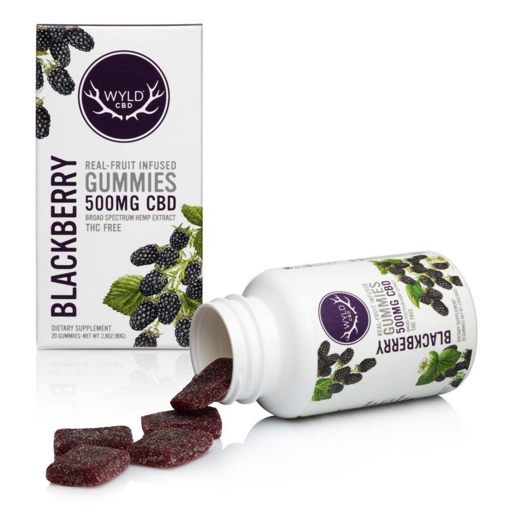 WYLD 500MG CBD BLACKBERRY 20PK HEMP GUMMIES