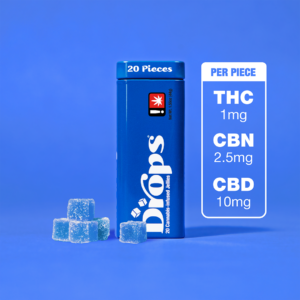 DROPS | 1:2.5:10 THC:CBN:CBD THC BLBRY 20PK - INDICA