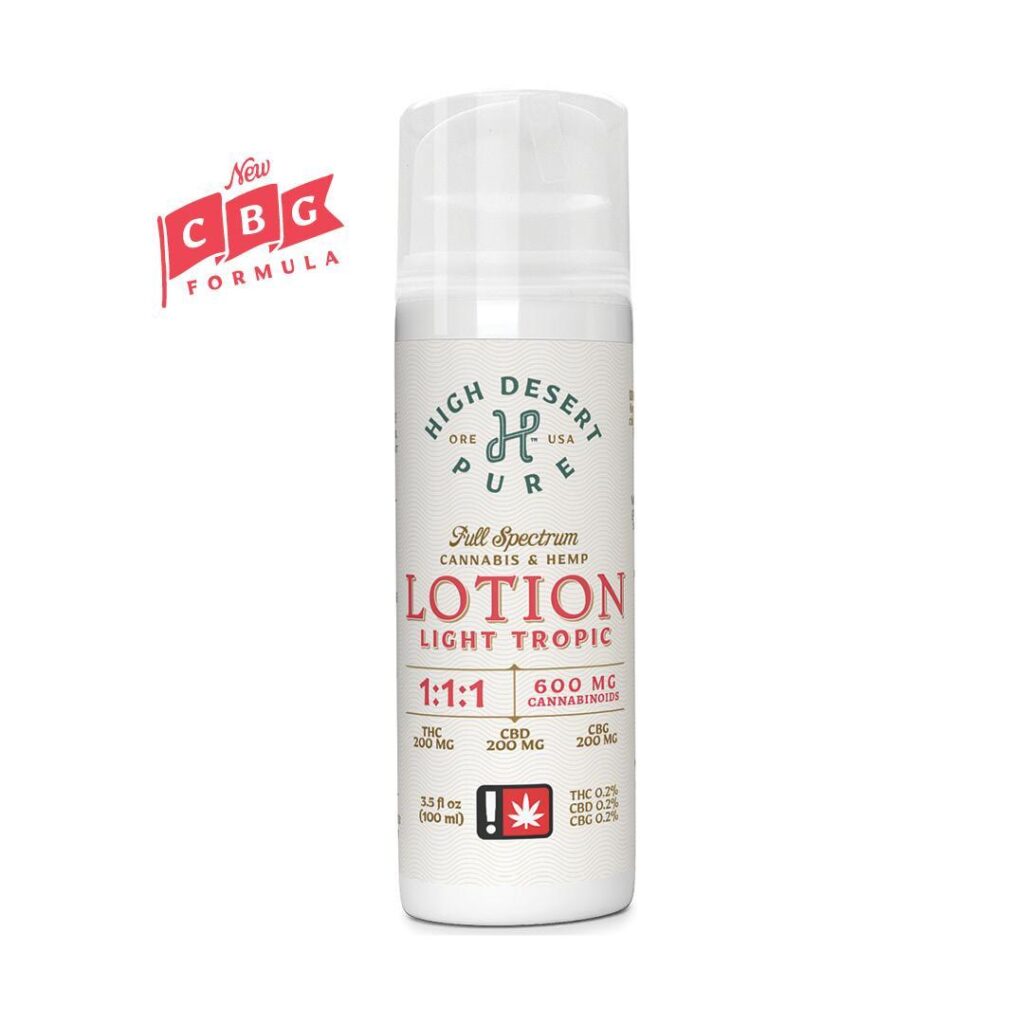 HIGH DESERT PURE 1:1 THC/CBD LIGHT TROPIC LOTION 100ML (3.5OZ)