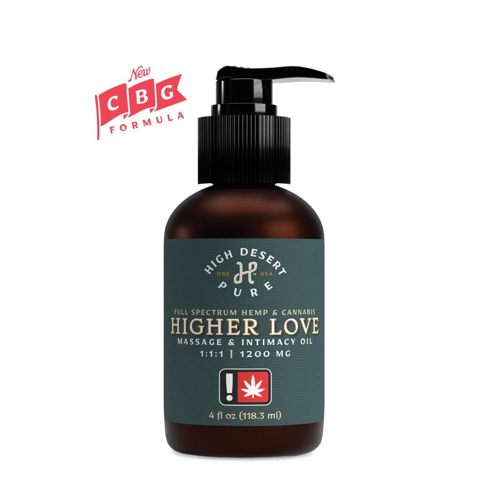 Higher Love Massage Oil | 118mL (4fl. oz) | 1:1:1 THC/CBD/CBG