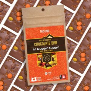 Muddy Buddy Milk Chocolate Bar | 100mg | 1:1 THC:CBD