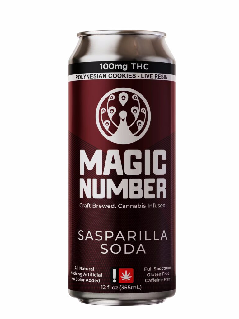 MAGIC NUMBER | 100MG | Sasparilla | Infused Soda - SATIVA