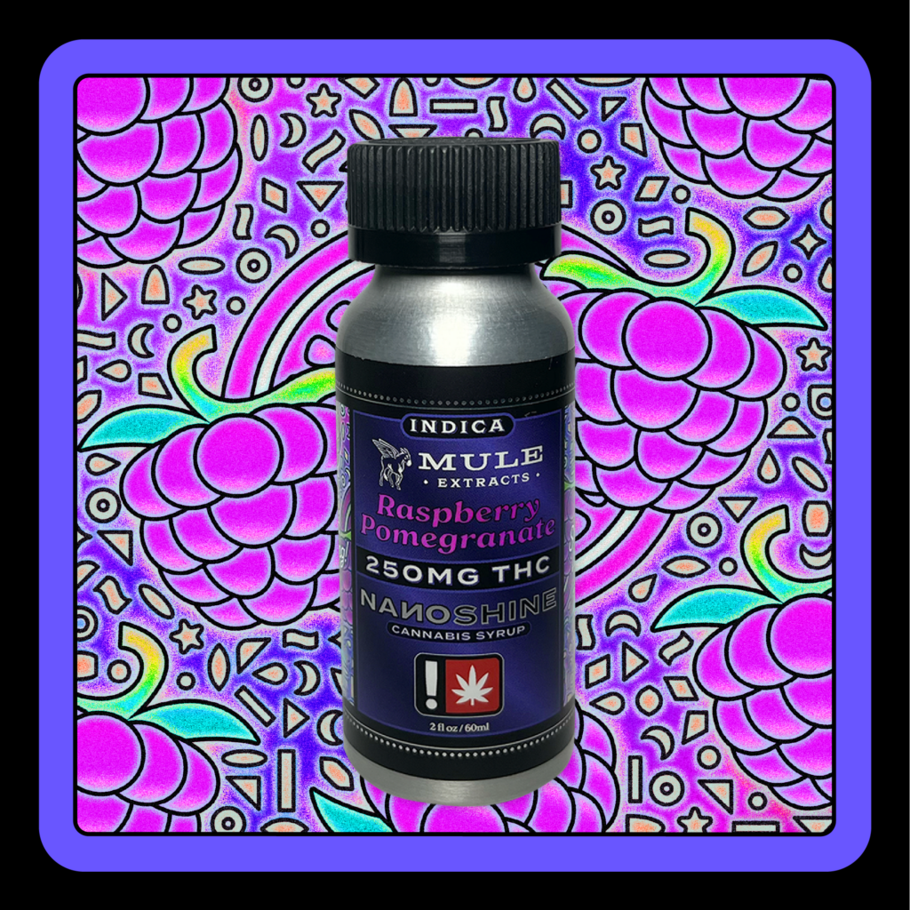 MULE 250MG RASPBERRY POMEGRANATE NANO-SHINE - INDICA