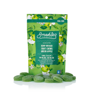 SMOKIEZ 500MG 1:1 CBG:CBD SWEET GREEN APPLE 20PC GUMMIEZ