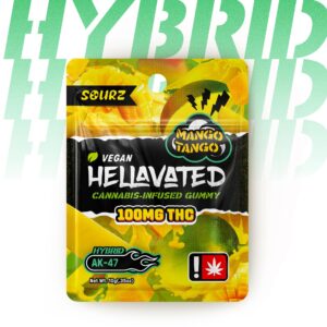HELLAVATED 100MG SOUR MANGO TANGO SINGLE GUMMY - HYBRID
