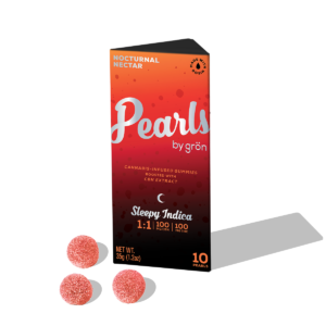 GRON CHOCOLATE | GRON 1:1 THC:CBN NOCTURNAL NECTAR PEARLS - INDICA