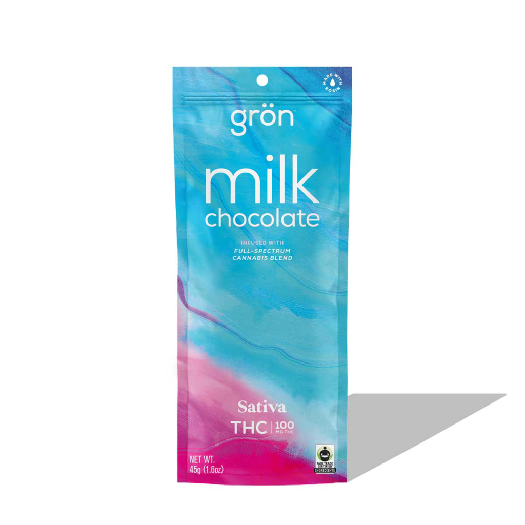 GRON 100MG MILK CHOCOLATE BAR - SATIVA