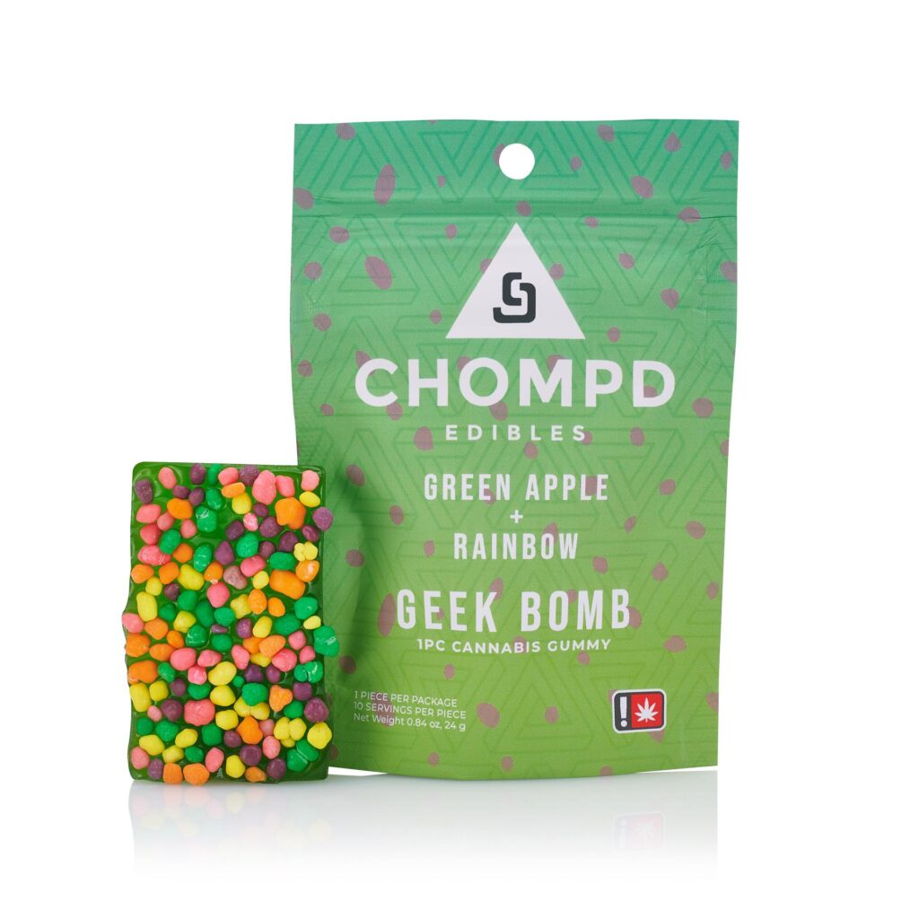 CHOMPD 100MG GREEN APPLE GEEK BOMB