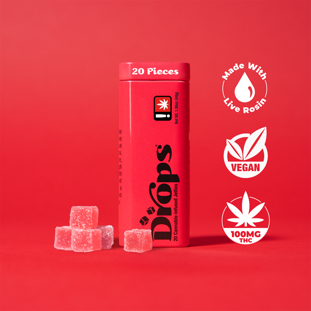 DROPS 100MG CHERRY 20PK GUMMIES - INDICA
