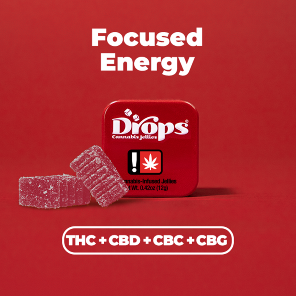 DROPS 50MG 1:1:1:1 THC/CBD/CBG/CBC CRANBERRY 2PC - SATIVA