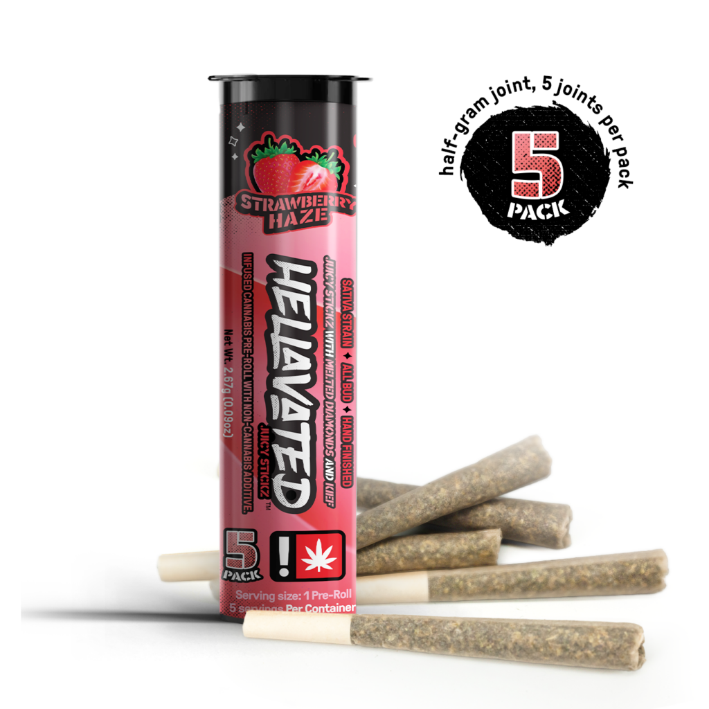 HELLAVATED 5PK STRAWBERRY JUICY STICKZ – SATIVA