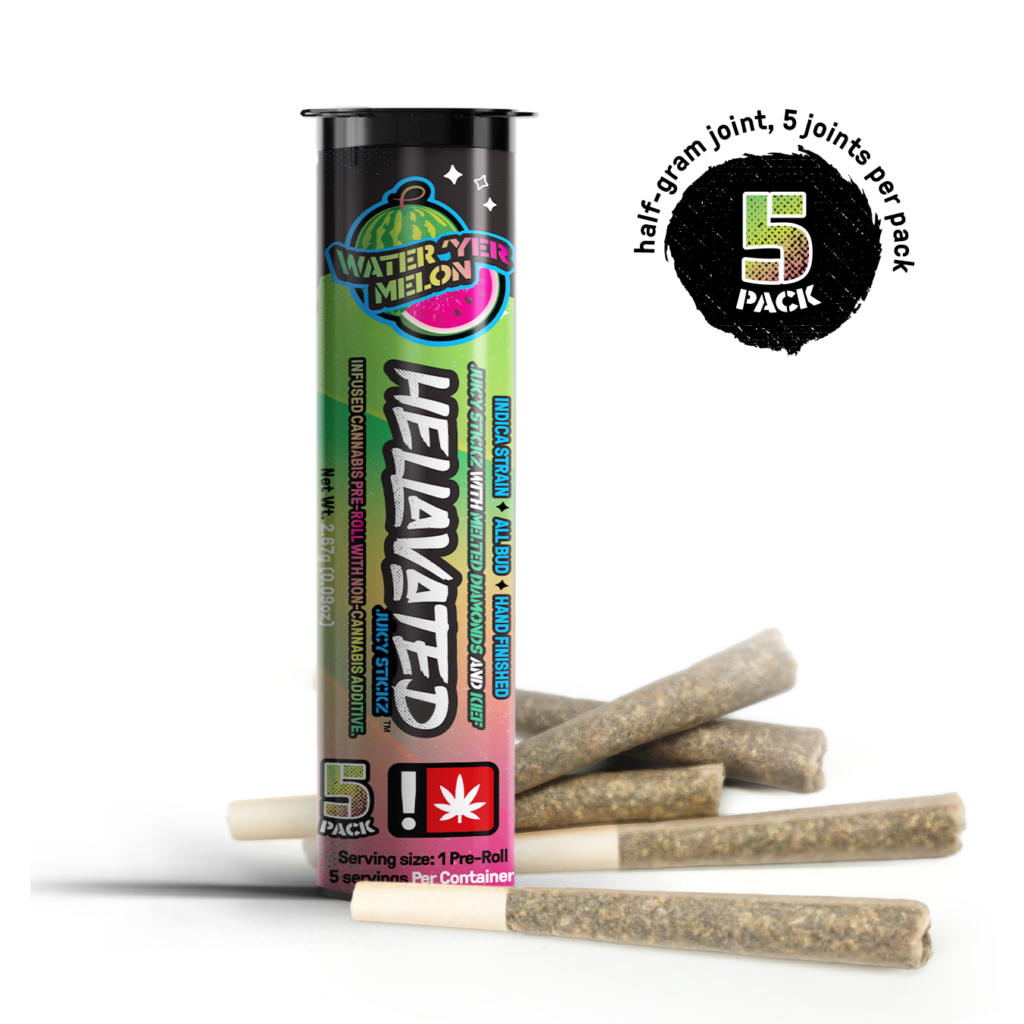 HELLAVATED 5PK WATER'YERMELON JUICY STICKZ – INDICA