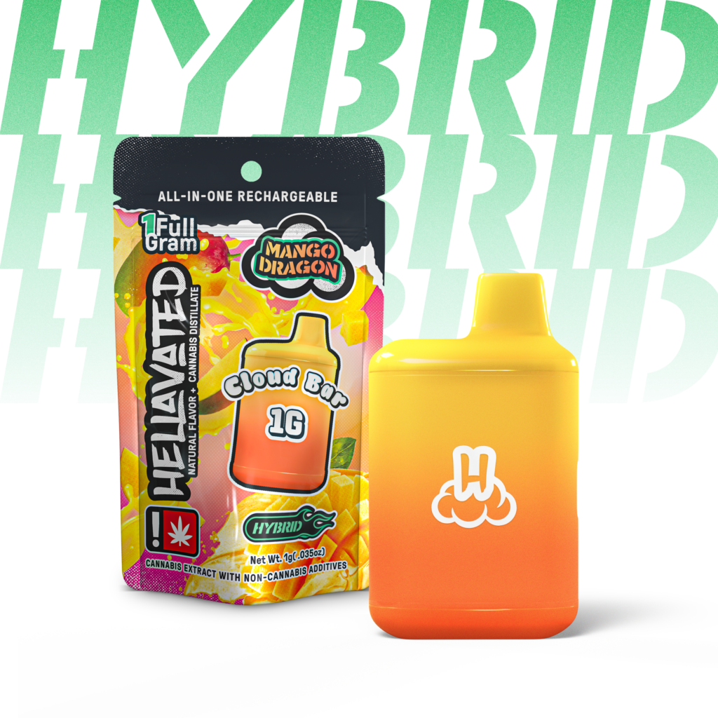 HELLAVATED 1G MANGO DRAGON CLOUD BAR - HYBRID