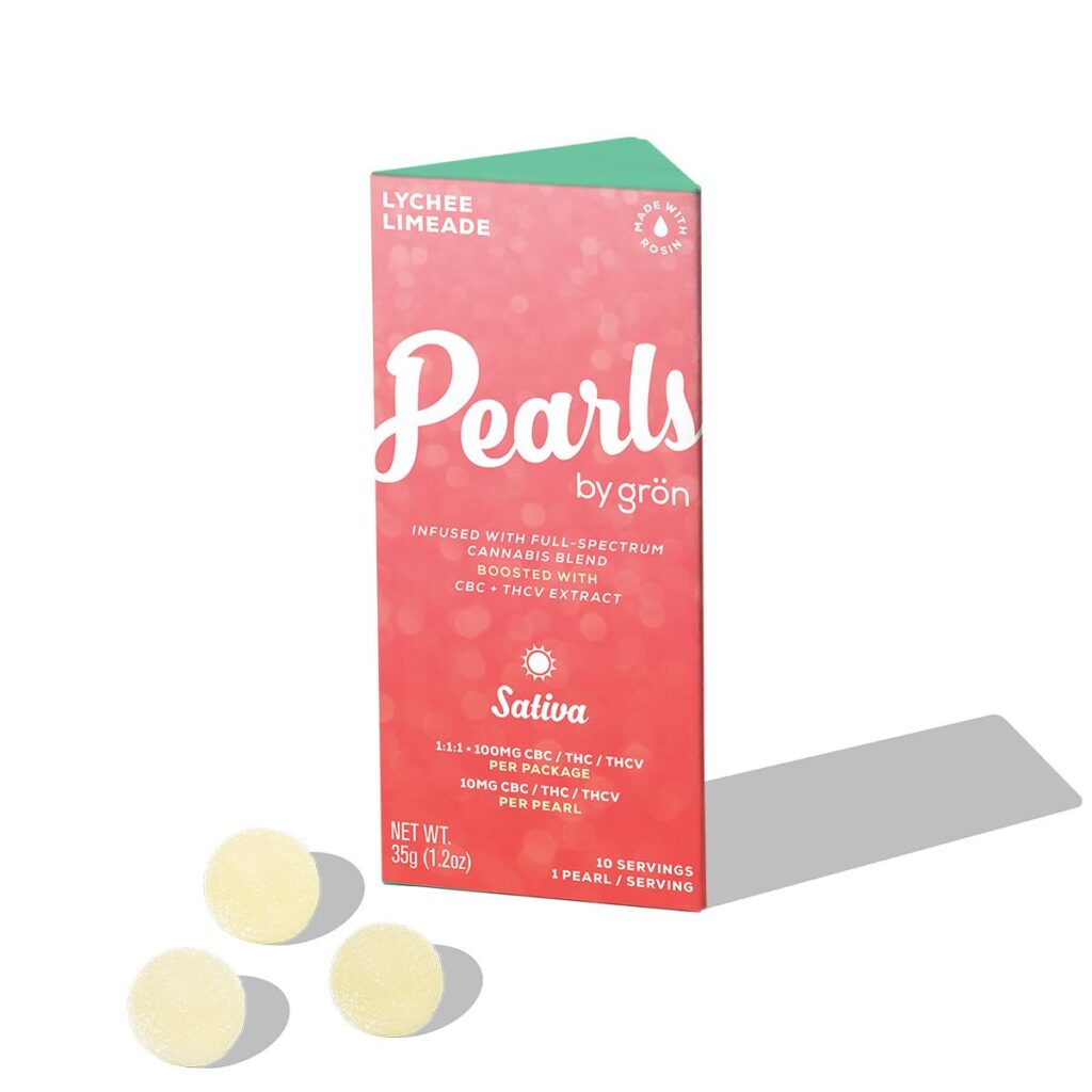 GRON LYCHE LIMEADE PEARLS  1:1:1 THC:THCV:CBC  100MG  Pearls