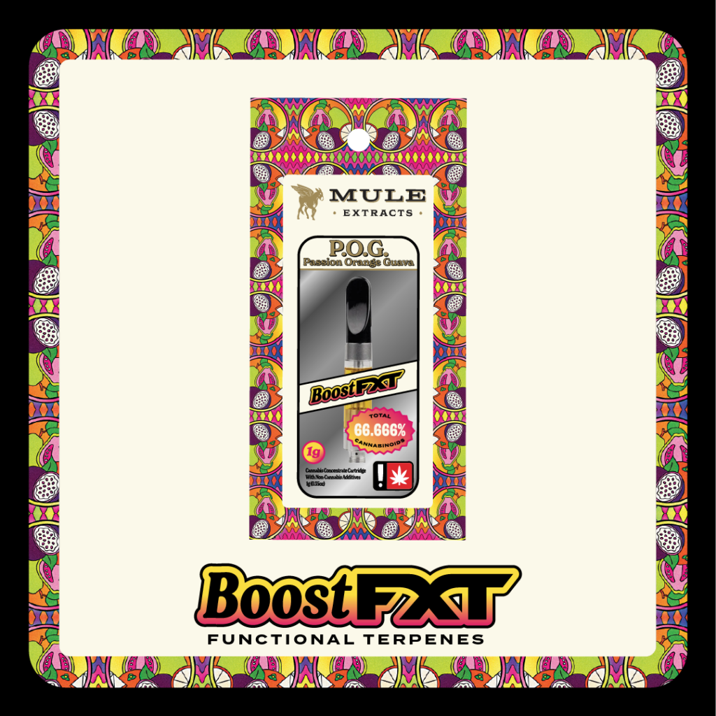 MULE 1G FXT PASSION ORANGE GUAVA DISTILLATE CART - BOOST