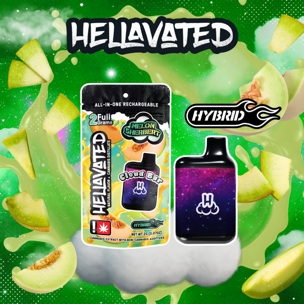 HELLAVATED 2G MELON SHERBERT CLOUD BAR - INDICA