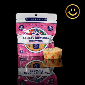 Happy Kitchen Birthday Brownie w/ White Chocolate THC:CBG 2:1 100mg 1Pk