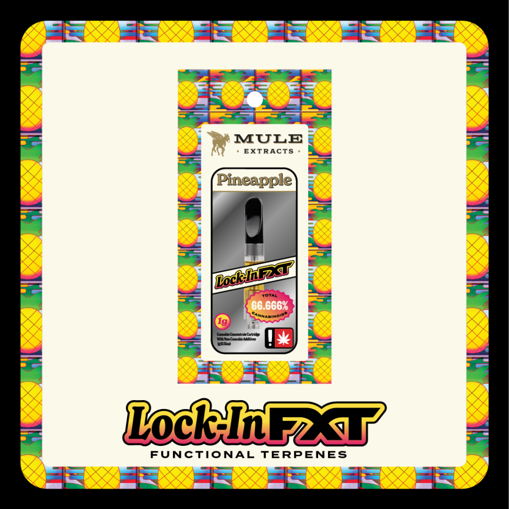 MULE 1G FXT PINEAPPLE DISTILLATE CART - LOCK IN