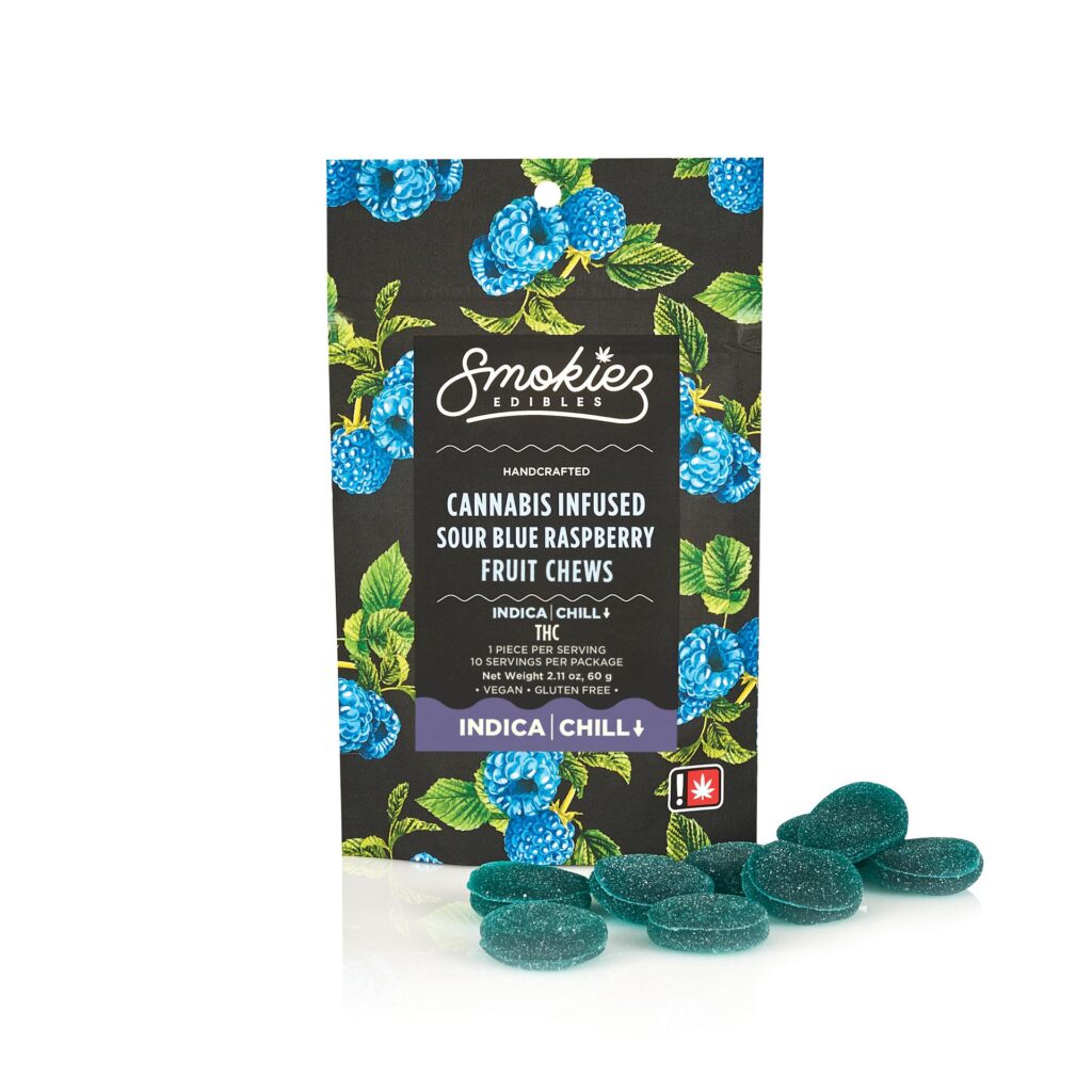 SMOKIEZ | 100MG | THC SOUR BLUE RASPBERRY GUMMIEZrazSour Blue Raspberry | THC | Edible - INDICA