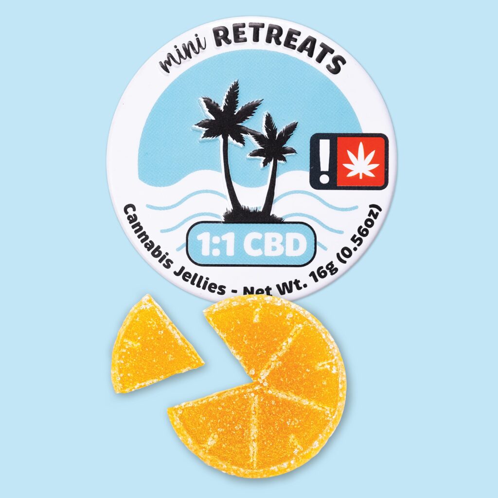 WVA 100MG 1:1 THC:CBD 2PC PASSION ORANGE GUAVA MINI RETREATS - CBD