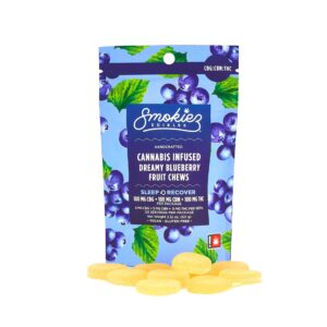 SMOKIEZ 1:1:1 CBG/CBN/THC 10PC DREAMY SWEET BLUEBERRY 10PK GUMMIES - INDICA