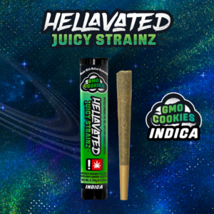 HELLAVATED .75G GMO COOKIES INFUSED PREROLL – INDICA