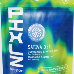GRON 100MG 3:1 CBD/THC BLUE RAZZBERRY PIXLZ 20PK GUMMIES - SATIVA