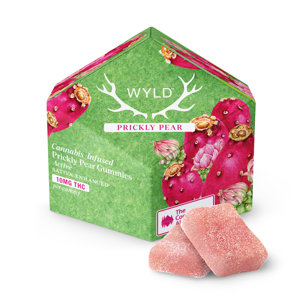 WYLD 100MG PRICKLY PEAR 10PK GUMMIES - SATIVA