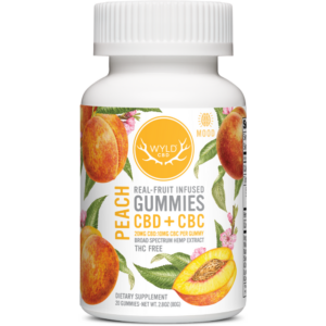 WYLD HEMP 400MG CBD:CBC PEACH 20 PACK GUMMIES